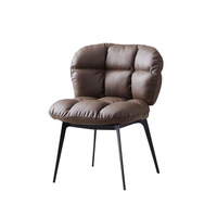 Chaise de salle à manger moderne minimaliste en acier avec accoudoirs et dossier pour salon de beauté, hôtel, restaurant