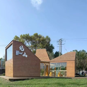 Biblioteca della comunità in legno con tetto Multi-timpano e vetro-legno Design centro culturale casa per uso comunitario - Product Image 1