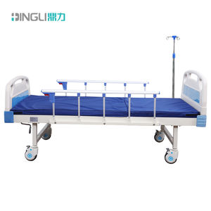 เตียงผู้ป่วยแบบหมุนมือ 1 จุด รุ่นแมนนวล โครงเหล็กกล้าคาร์บอน ที่จับสแตนเลส เฟอร์นิเจอร์ทางการแพทย์ - Product Image 2