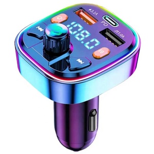 Car Type C PD Mobile Phone Charger Car <strong>Bluetooth</strong>-MP3 Player FM Receiver Hands Free Phone FM Transmitter - Product Image 1