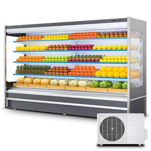 MUXUE Supermarket Refrigerated Cabinet Beverage Open Chiller Retail Fridge