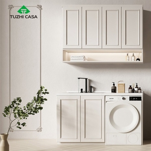 Buanderie machine à laver évier mural 2 armoire avec porte <span class=keywords><strong>salle</strong></span> <span class=keywords><strong>de</strong></span> <span class=keywords><strong>bain</strong></span> buanderie - Product Image 6
