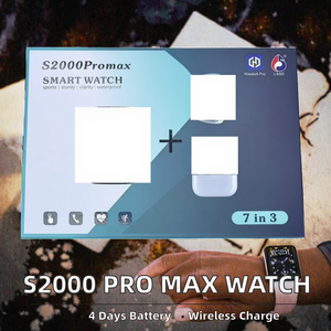 สมาร์ทวอทช์ S2000 <span class=keywords><strong>Pro</strong></span> <span class=keywords><strong>Max</strong></span> Series 10 พร้อมผู้ช่วยเสียง AI ระบบปฏิบัติการ Android OS กันน้ำระดับ IP67 ชาร์จไร้สาย ตัวเรือนโลหะผสม หูฟัง 7-in-3 - Product Image 2