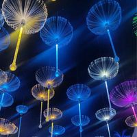 Lumière LED en fibre optique de haute qualité en forme de méduse pour la décoration de scène de mariage et de banquet