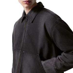 Chaqueta de mezclilla para hombre, 100% algodón, de peso pesado, lavada, con logotipo personalizado, estilo streetwear, lavado a la piedra, corte relajado, tipo utility, al por mayor - Product Image 3