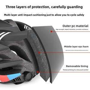 Aerodynamisch PC-materiaal Fietshelm 21 ventilatiegaten Eendelig ontwerp Beschermende veiligheid voor unisex mountainbike - Product Image 4