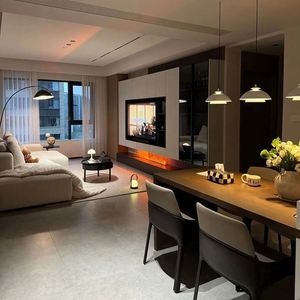 Muebles de Salón Minimalistas Italianos de Diseño Personalizado, Armarios de Madera Oscura Hechos en China - Product Image 4