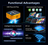 Adaptateur Dongle Sans Fil 4-en-1 CarPlay Android Auto, Vente en Gros Directe Fournisseur, Compatible AirPlay Miracast
