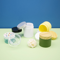 Pot en plastique PET avec couvercle à vis, col 56, capacité 50ml-250ml, couleur personnalisée, impression sérigraphique, crème cosmétique pour le visage, blanc, 100g, 50g