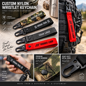 Porte-clés personnalisé en nylon avec mousqueton métallique, sangle pour clés d'extérieur, cadeau promotionnel OEM ODM - Product Image 3