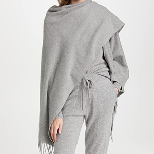 2023 GCS Custom autunno inverno donna scialle lavorato a maglia mongolo lana Cashmere <span class=keywords><strong>Poncho</strong></span> - Product Image 1