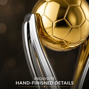 Trophée de football en métal plaqué or sur mesure, <span class=keywords><strong>ballon</strong></span> de football plaqué or 24 carats pour les ligues, les clubs et les événements - Product Image 4