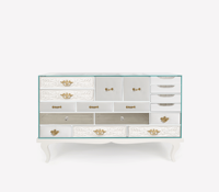 Buffet en bois de rose de luxe, meuble de rangement haut de gamme, buffet sur mesure, crédence, villa, hôtel, salle à manger, salon