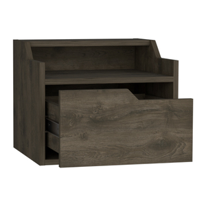 <b>Floating</b> Nightstand Chester Dark Brown Bedroom Storage Cabinet - Product Image 2