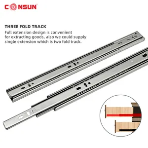 Kabine Glide rayları üç bölüm tam uzatma çekmece koşucu slaytlar - Product Image 2