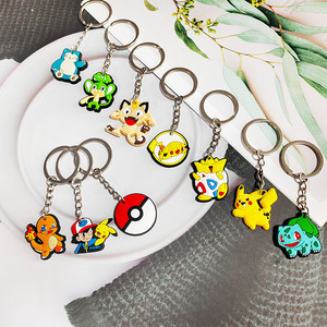 Tùy chỉnh thiết kế 2D phim hoạt hình anime PVC Keychain Mặt dây chuyền cao su mềm Poke Mon Ba lô trang trí Keychain - Product Image 3