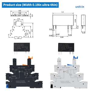 10pcs Slim SSR Solid State <b>Relay</b> Din Rail <b>Relay</b> Control Control Solid State Module SSR-41FDA/DD <b>Relay</b> Module 12v 24v Electrom - Product Image 4