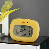 Diskon besar desain bebek lucu jam Alarm Digital LED pewaktu kuarsa Modern untuk dekorasi kamar anak-anak untuk penggunaan Desktop