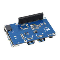 Modul pembagi port Ethernet ETH, papan ekspansi antarmuka USB HUB untuk Raspberry Pi 4B/3B