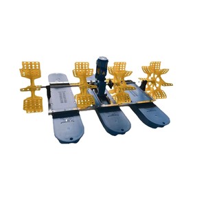 Traditional Gear Four Blade Waterwheel Aerator 1.5kw 220v For Shrimp Crab Loach Fishpond Aquaculture - Product Image 1
