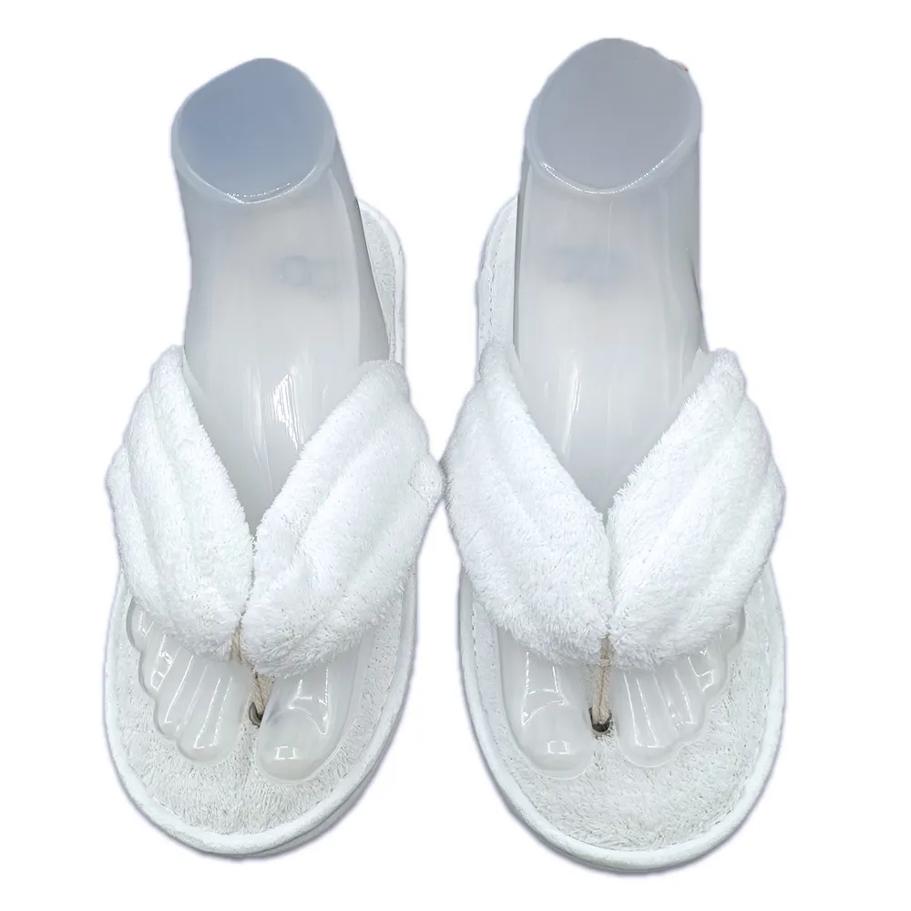 Disposable terry towel Flip flops Hotel and spa slippers for women shoes