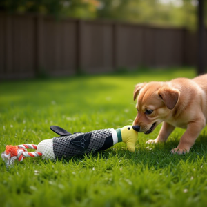 Jouet à mâcher pour animaux de compagnie Yommy Duck, corde de 45 cm, jouet pour chien à tirer - Product Image 3