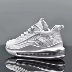 Calzado Deportivo de Moda con Amortiguación de Aire Elástica y Diseño Transpirable Zapatos Casuales Blancos Simples. - Product Image 1