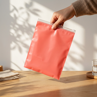 Sac de rangement de voyage réutilisable en polyéthylène givré avec fermeture à glissière, anti-odeur et anti-humidité pour vêtements, chaussures et sous-vêtements