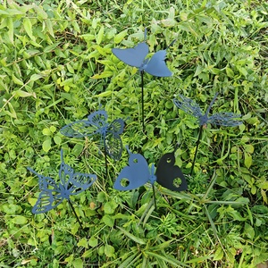 Modern Stake for Customization Wholesale Green Flowers Large Garden Flexible Birds Rusted Gardening <b>Outdoor</b> Garden Ornament - Product Image 1