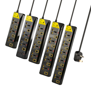 Cable de Extensión con Enchufe Estándar Británico de 13A, 3m, con Protección Contra Sobrecargas, Material PP, para Uso Doméstico, Comercio Exterior Transfronterizo - Product Image 1