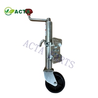 Heavy Duty 1000 1200 1500 2000lbs Jambe D'atterrissage Caravane Bateau Remorque Jack Jockey Roue Swing up avec Roue En Caoutchouc En Acier
