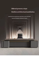 Muebles de Oficina de Alta Calidad para Directores Ejecutivos, Conjunto de Escritorio y Silla en Forma de L, Moderno, de Madera, con Gabinete Lateral, Hecho en China