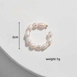 Nuovi Orecchini a Clip a Forma di C con Perle e Strass CZ, Stile Bohémien, Gioielli da Matrimonio per Donne 2020 - Product Image 6