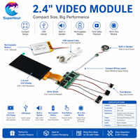 Componentes de Hardware para Pantalla TFT al por Mayor, Interfaz USB, Batería de Litio Recargable de 3.7V, Módulo de Video Delgado de 2.4 Pulgadas