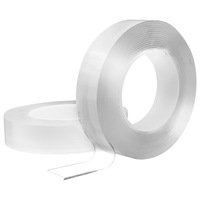 Ruban adhésif PET double face en acrylique nanométrique pour fixer les barres d'alimentation ; Utilisation automobile, sans trace, haute résistance, haute viscosité, lavable