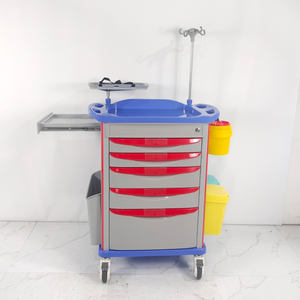 Chariot médical d'urgence en <span class=keywords><strong>plastique</strong></span> ABS de haute qualité et économique pour hôpitaux et cliniques, idéal pour le transport de médicaments et la surveillance des patients - GUANGHUA - Product Image 3