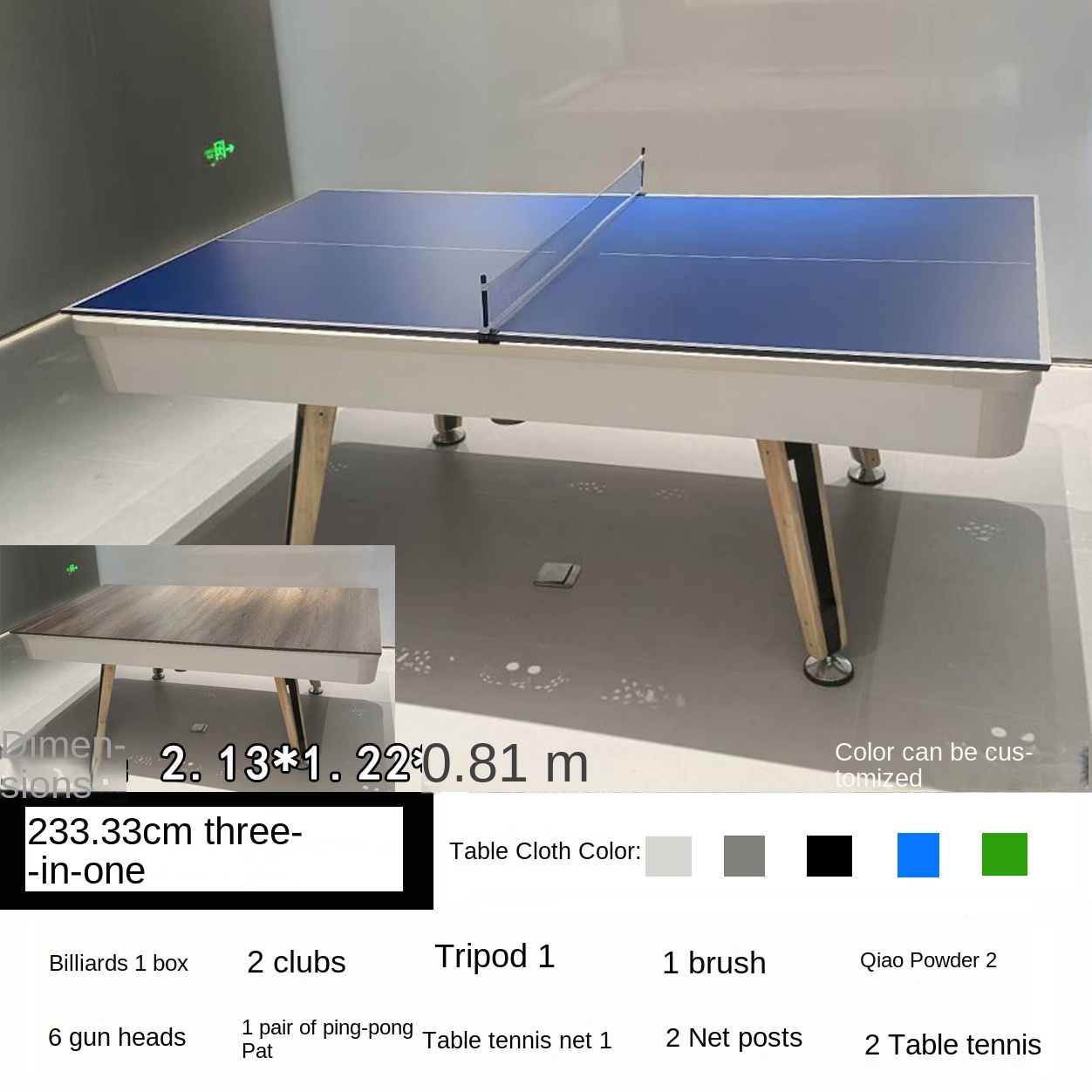 7ft 3-en-1 encimera ligera