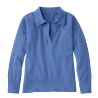 Pull en cachemire tricoté à col polo, design personnalisé, pour femme