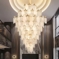 Lustre LED d'usine, nouveau, de luxe, créatif, moderne, en cristal, pour hall, villa duplex, salon haut de gamme