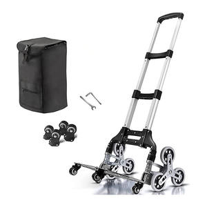 Fabriek Trappen Klimmen Met Voorwielen, Opvouwbare Handtruck, Aluminium Bagage Bewegende <span class=keywords><strong>Trolley</strong></span> Kar - Product Image 1