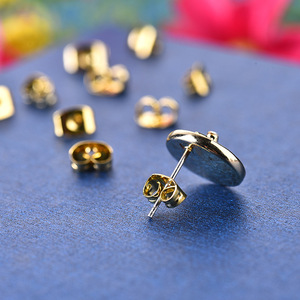 Pendientes de metal de tamaño pequeño, accesorios de joyería chapados para la fabricación de pendientes DIY - Product Image 1