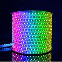 Guirlandes lumineuses LED RGB JIUAN 5050, étanches IP65, longueurs 1m/5m, 220V, en PVC, avec contrôle intelligent dimmable par USB et télécommande