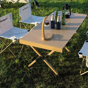 Banco de escritorio plegable portátil para acampar, mesa de comedor para fiesta, Picnic al aire libre, conjunto de silla - Product Image 3