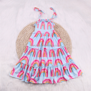 Maillot de bain deux pièces pour filles impression arc-en-ciel maillot de bain d'été pour bébé <span class=keywords><strong>avec</strong></span> doublure - Product Image 6