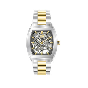 นาฬิกาข้อมือผู้ชาย Tonneau Skeleton Venture, ระบบควอตซ์, ดีไซน์โครงกระดูก ตกแต่งด้วยภาพลักษณ์ที่สวยงาม เหมาะสำหรับงานธุรกิจ งานปาร์ตี้ และการใช้งานในชีวิตประจำวัน - Product Image 4