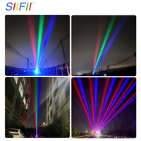 Projecteur laser d'avertissement pour véhicule 12V/24V RGB IP65 étanche avec télécommande, lumière laser d'urgence extérieure réglable à 180°