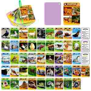 Tarjetas de Animales Realistas para el Aprendizaje de los Niños, 49 Piezas, Tarjetas de Dinosaurios, Animales de Granja, Animales Salvajes, Insectos, Aves, Tarjetas de Memoria Flash - Product Image 5