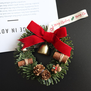 Mini couronne de Noël style Instagram, à suspendre à la porte, à la poignée, à la voiture, ou à la fenêtre de la maison, avec guirlande sonore d'ambiance et de bienvenue - Product Image 3
