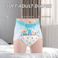 Popok Dewasa Sekali Pakai Harga Terjangkau, Lembut, Bernapas, dengan Saluran Pencegah Kebocoran 3D, Bahan Kain Non Woven untuk Pasien
