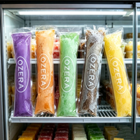 Sacs d'emballage transparents personnalisés pour sucettes glacées, sacs en plastique de qualité alimentaire pour emballages de glaces et de bâtonnets glacés
